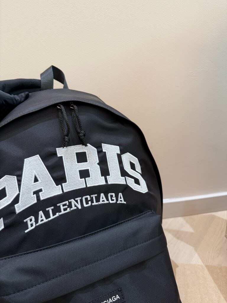 Balenciaga Paris Black Nylon Backpack editorial product context 3