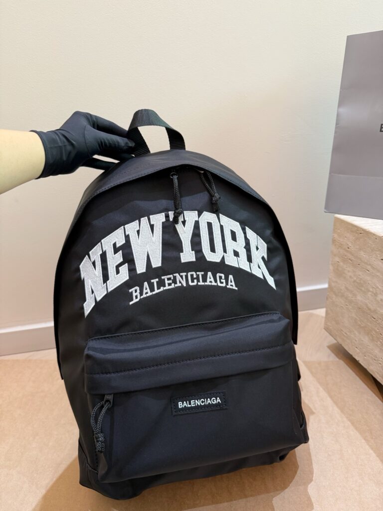 Balenciaga New York Black Nylon Backpack editorial product context 1