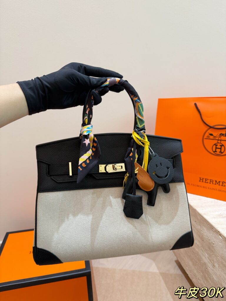 Hermes Birkin Gold Leather Handbag editorial product context 3