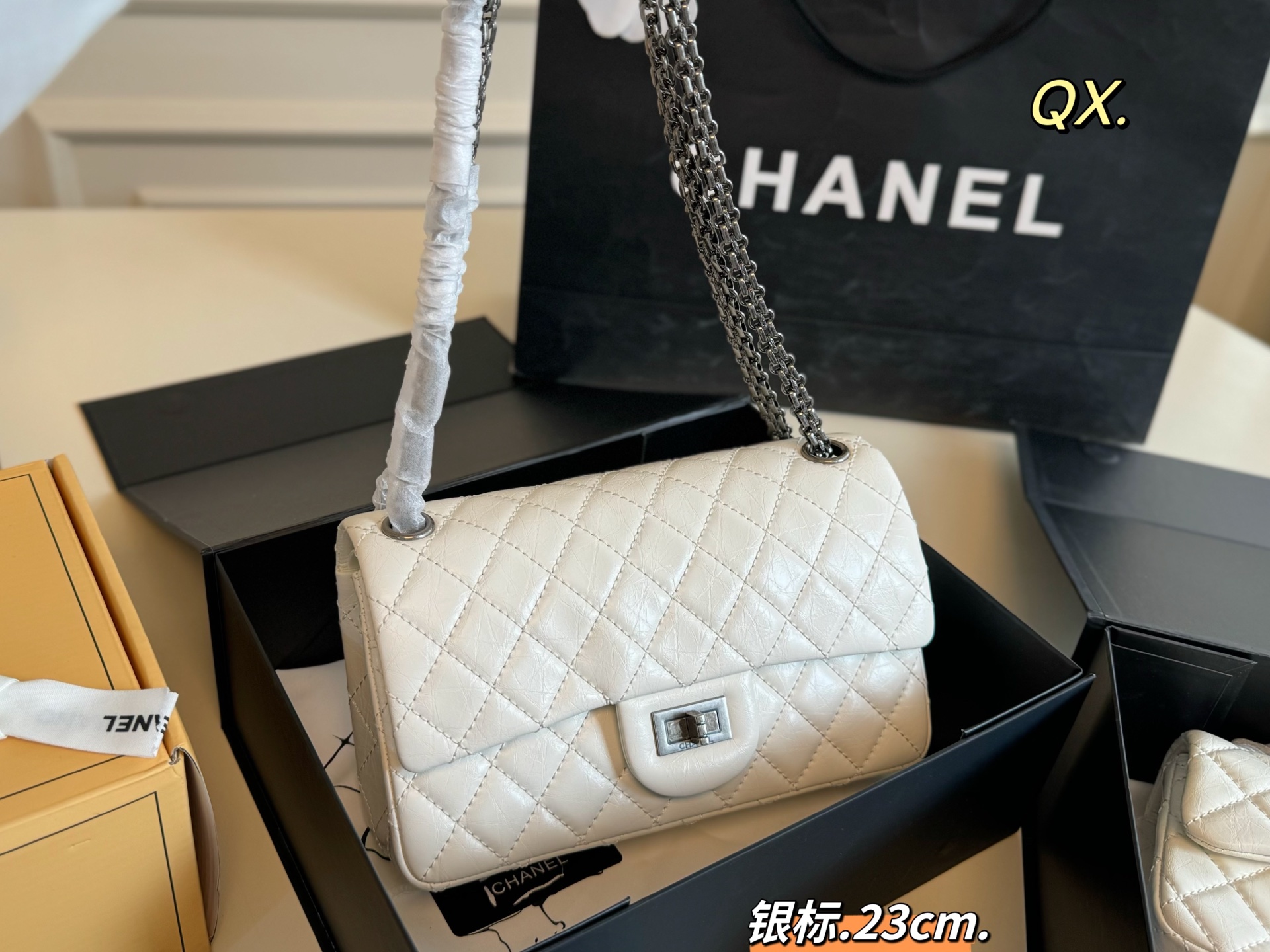Chanel size 23 14 CF Bag