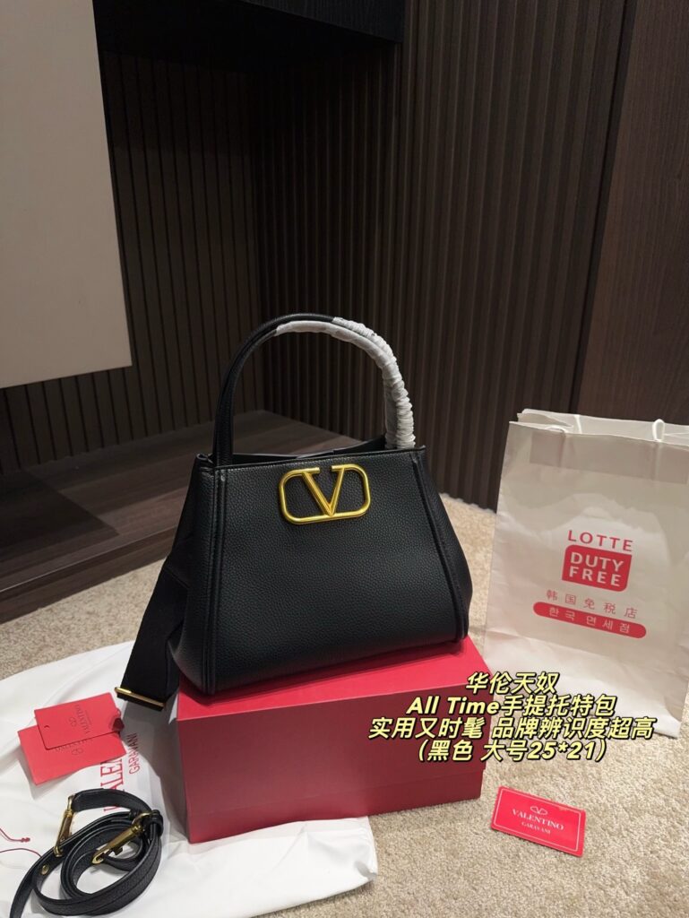 Valentino Black Leather Handbag editorial product context 2