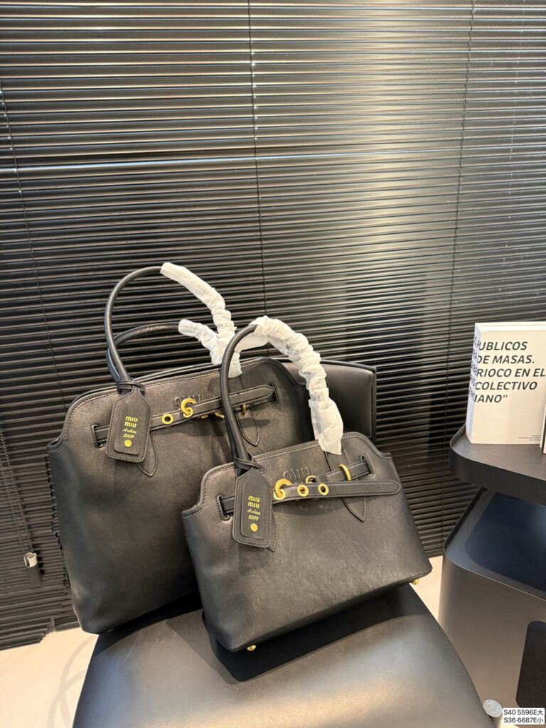 Miu Miu Gold Leather Handbag editorial product context 1