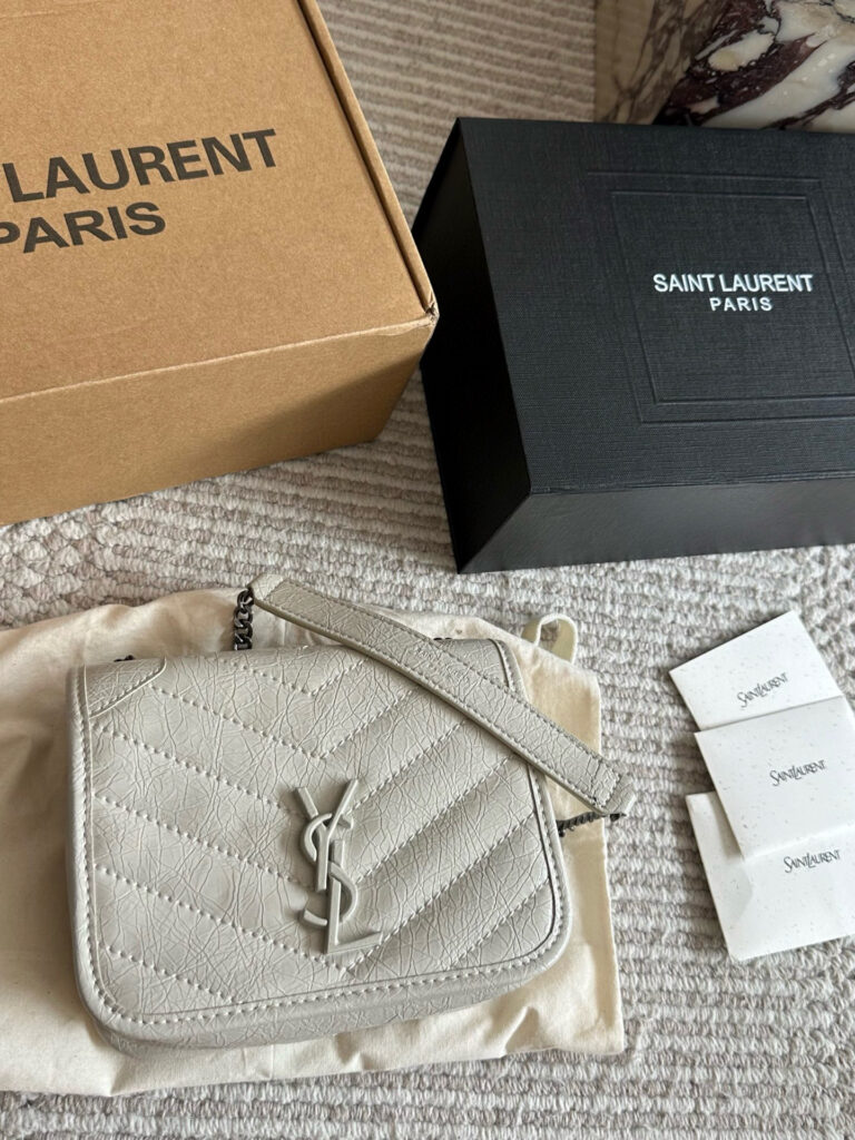 Saint Laurent Woc Ysi 24 Black Calfskin Leather Card Holder editorial product context 3