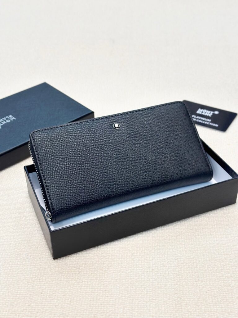 Montblanc Black Leather Wallet editorial product context 1