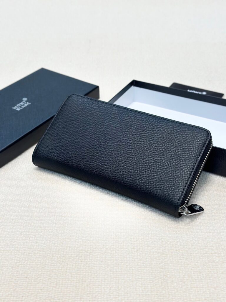Montblanc Black Leather Wallet editorial product context 3