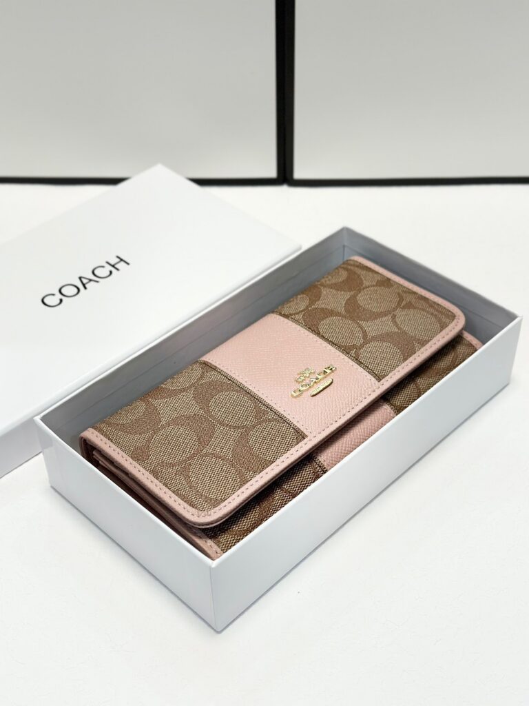 Coach Tan Leather Wallet editorial product context 1