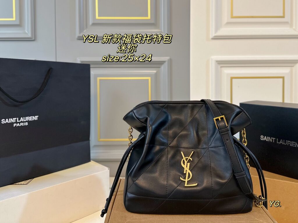 Saint Laurent Jamie Large Pochon Mini Tote Bag 25 x 24 cm editorial product context 2