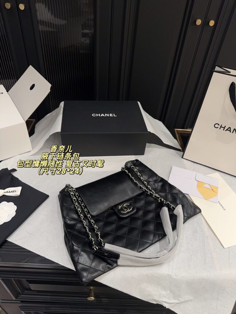 Chanel Black Crossbody Bag 28 x 24 cm editorial product context 1