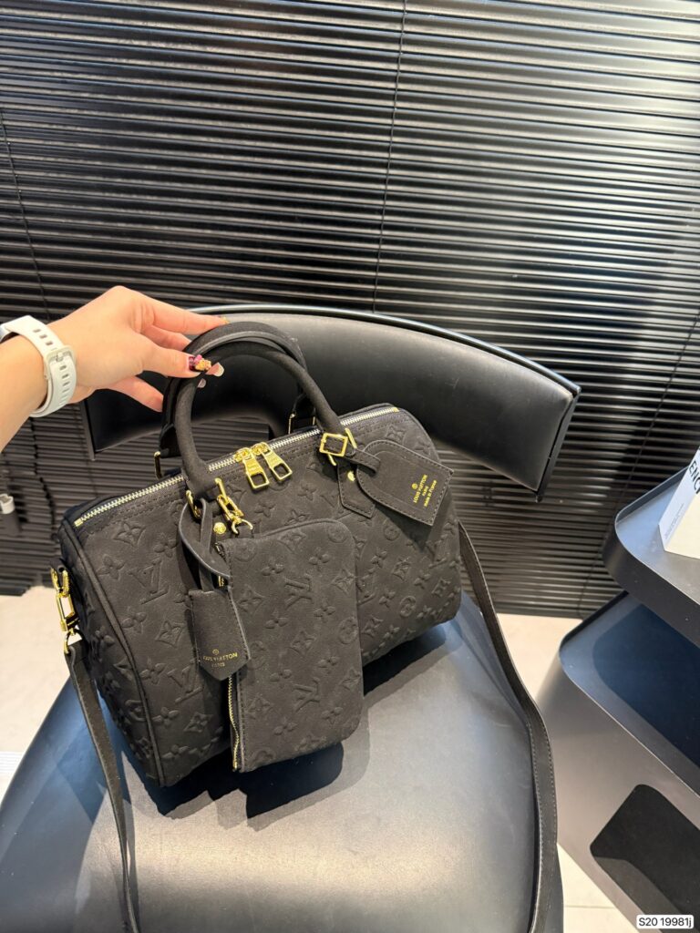 Louis Vuitton Gold Leather Speedy Bag editorial product context 2