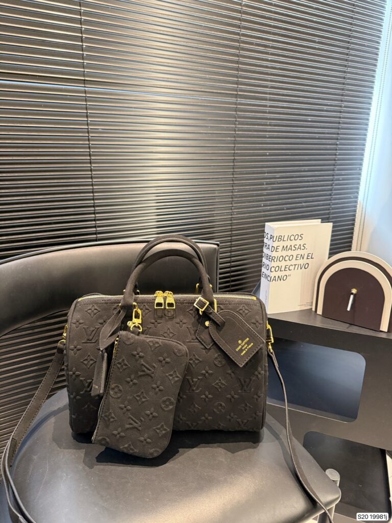 Louis Vuitton Gold Leather Speedy Bag editorial product context 3