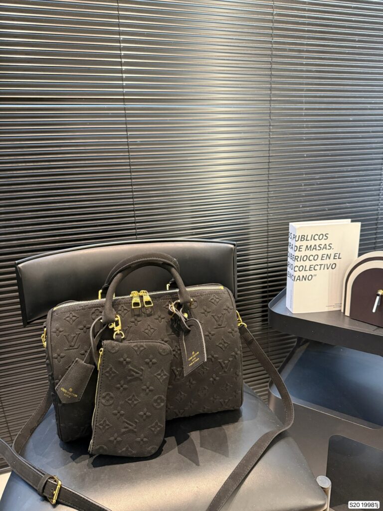 Louis Vuitton Gold Leather Speedy Bag editorial product context 1