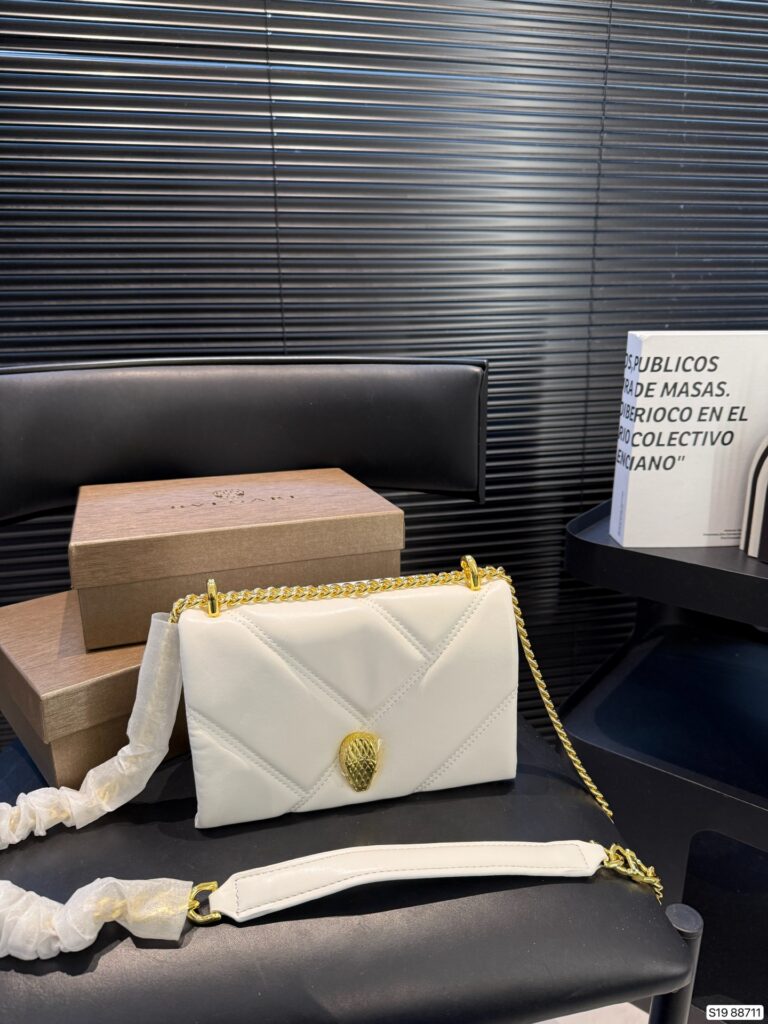 Kurt Geiger White Leather Shoulder Bag editorial product context 1