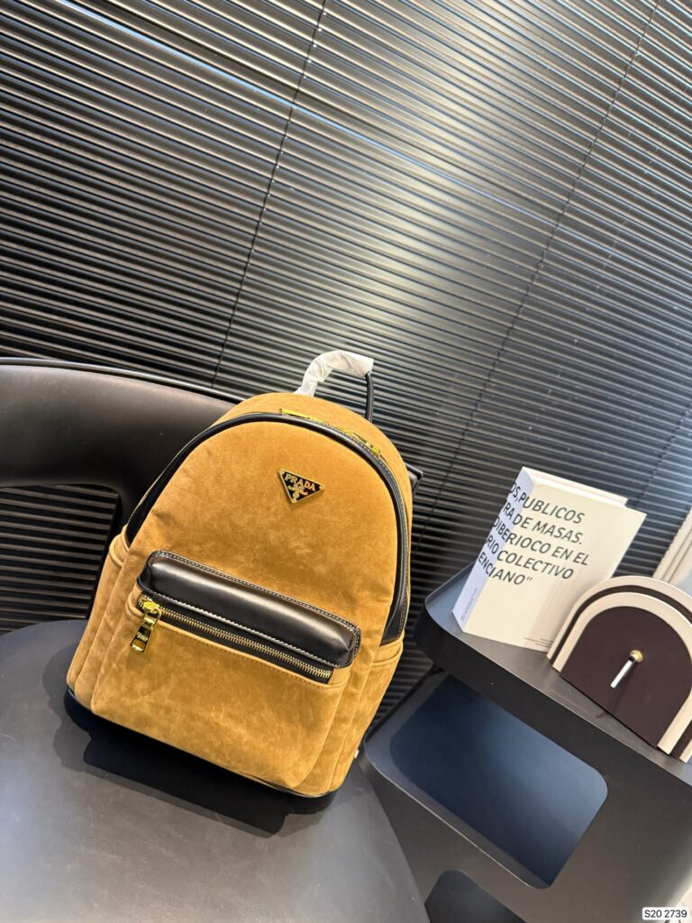 Prada Black Leather Backpack editorial product context 3