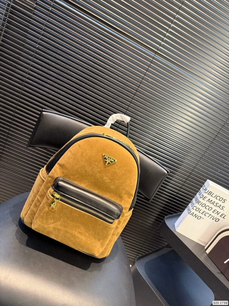 Prada Black Leather Backpack editorial product context 1