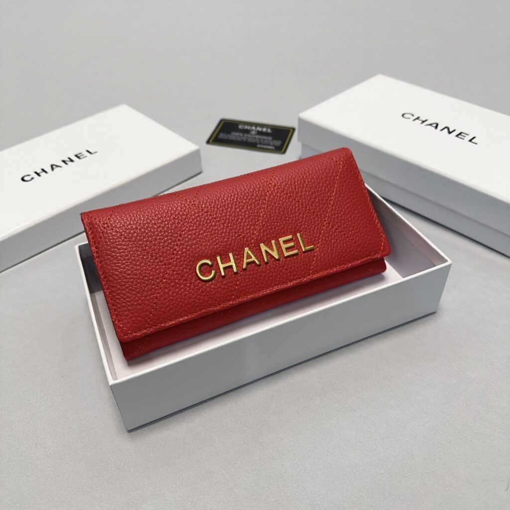 Chanel 10 Black Calfskin Leather Wallet editorial product context 3