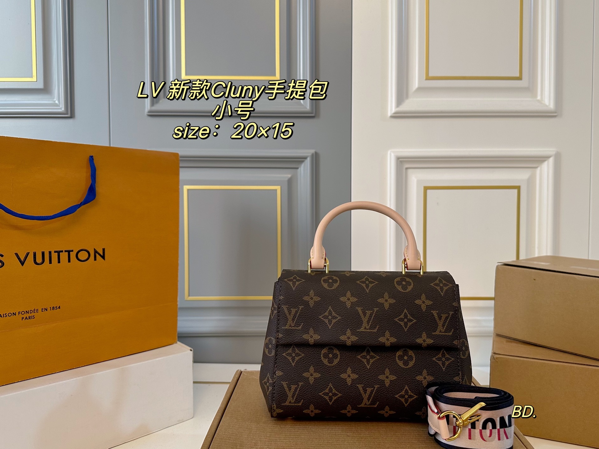 Louis Vuitton P160 size 20 15 Cluny Small Handbag