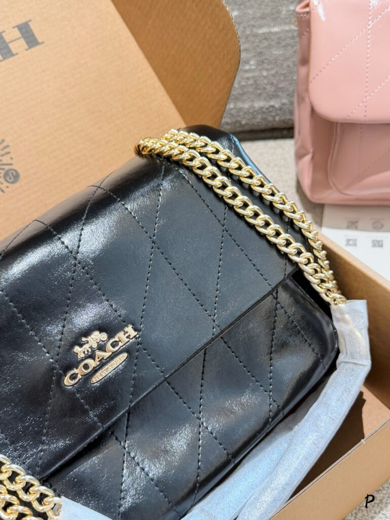 Coach Logo Black Bag editorial product context 2