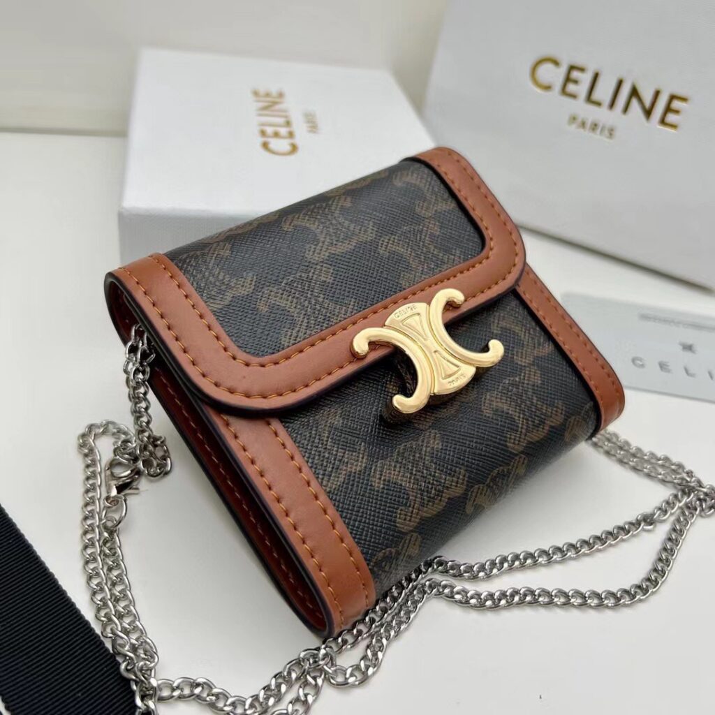 Celine Black Calfskin Leather Wallet editorial product context 2