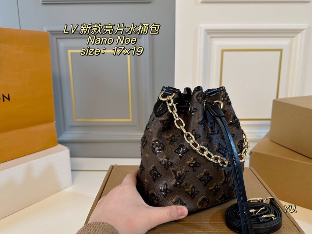 Louis Vuitton Nano Noe Hold Clutch 17 x 19 cm editorial product context 3
