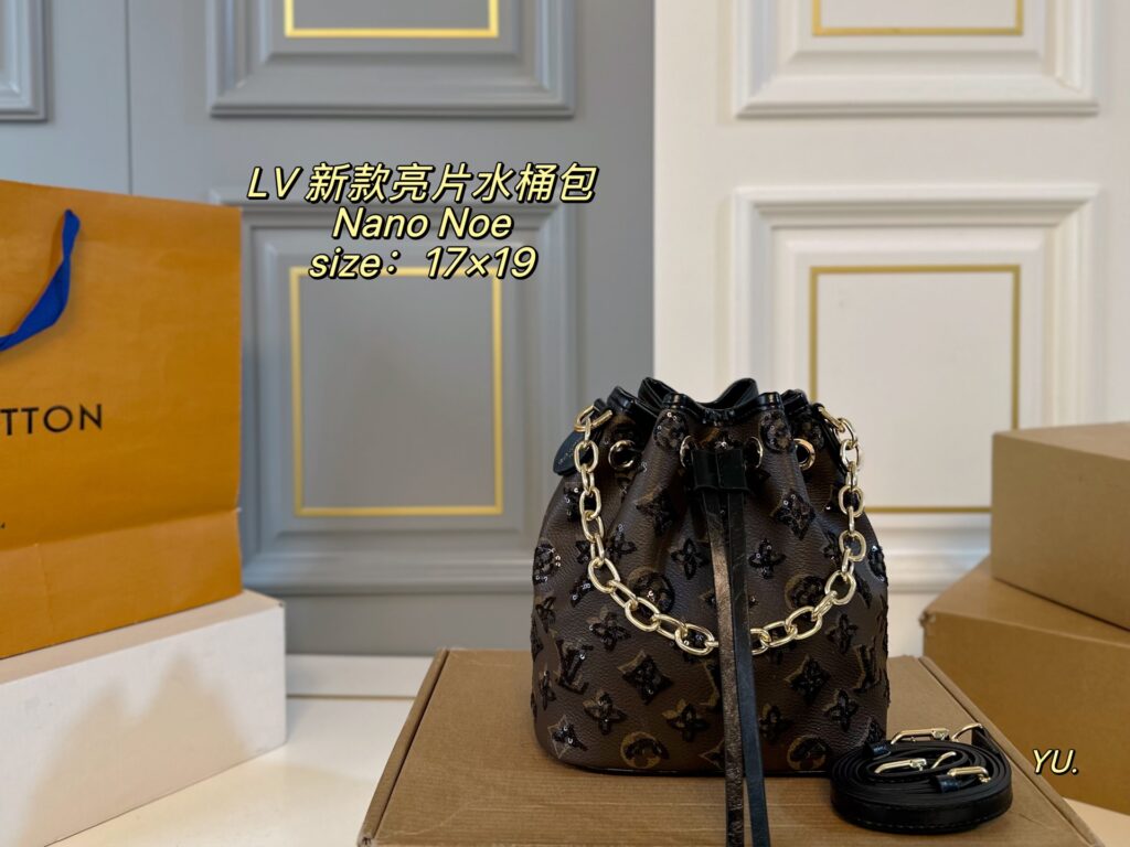 Louis Vuitton Nano Noe Hold Clutch 17 x 19 cm editorial product context 1