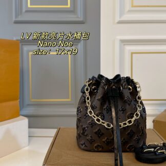 Louis Vuitton P125 size 17 19 nano NOE hold Bucket Bag
