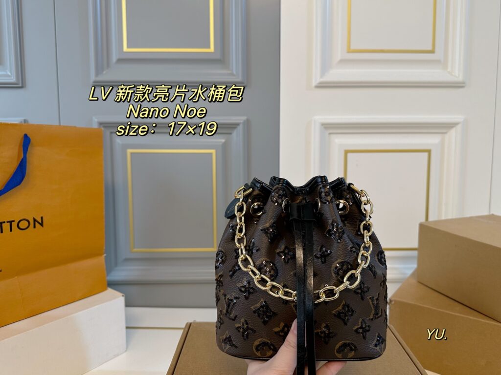 Louis Vuitton Nano Noe Hold Clutch 17 x 19 cm editorial product context 2