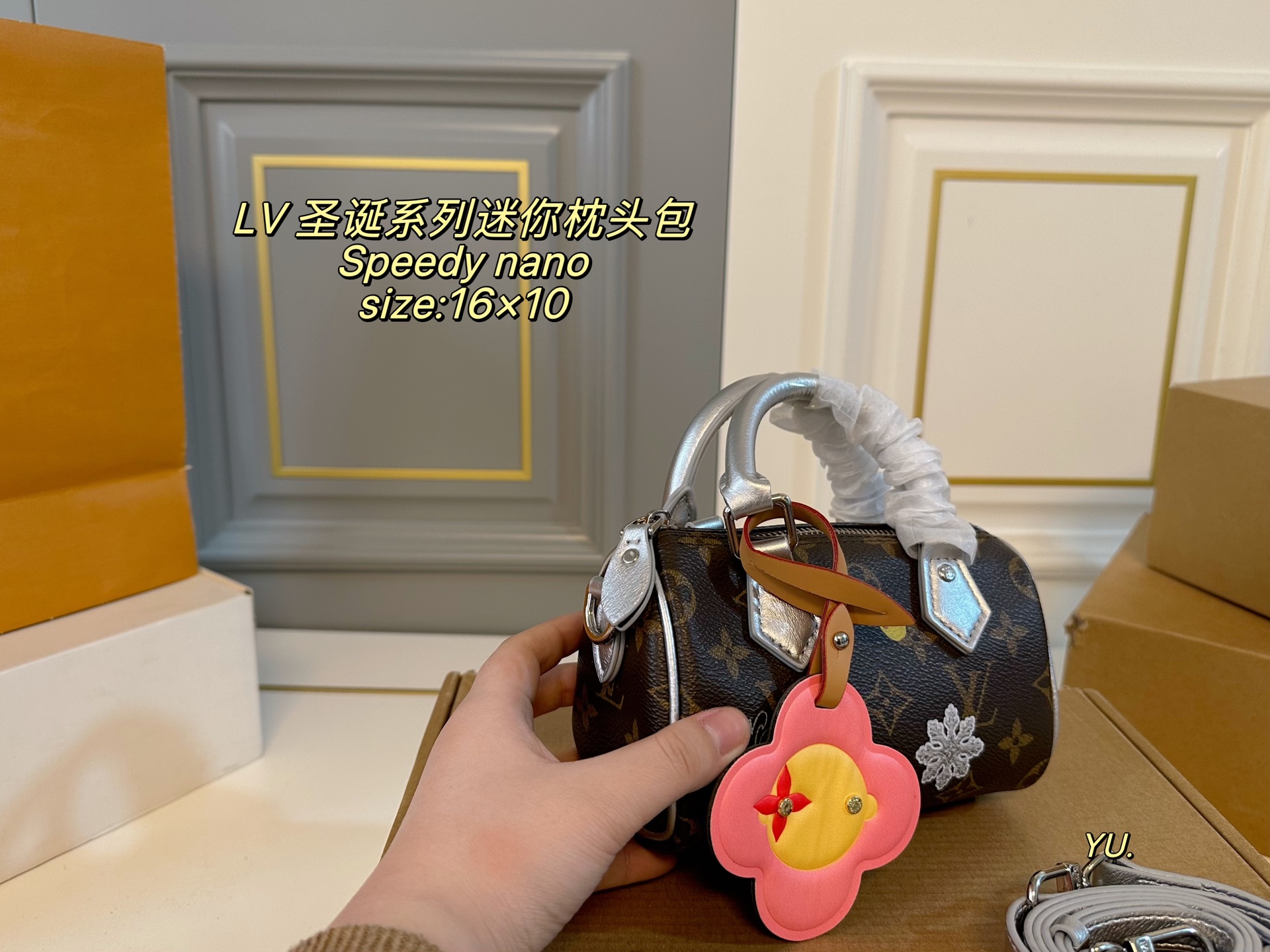 Louis Vuitton P100 size 16 10 Speedy nano Mini Bag