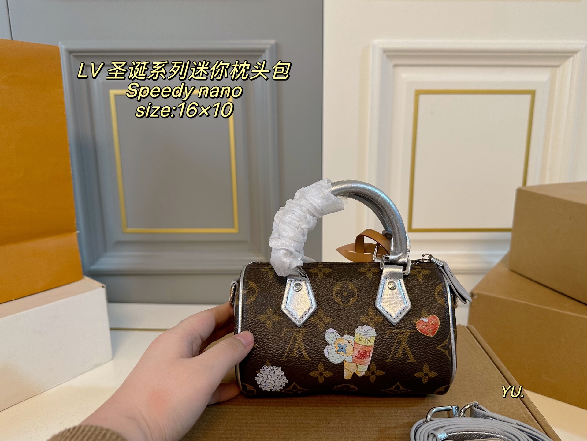 Louis Vuitton P100 size 16 10 Speedy nano Mini Bag