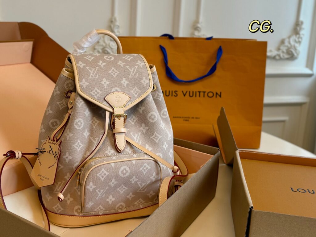 Louis Vuitton Montsouris Denim Backpack 25 x 31 cm editorial product context 2