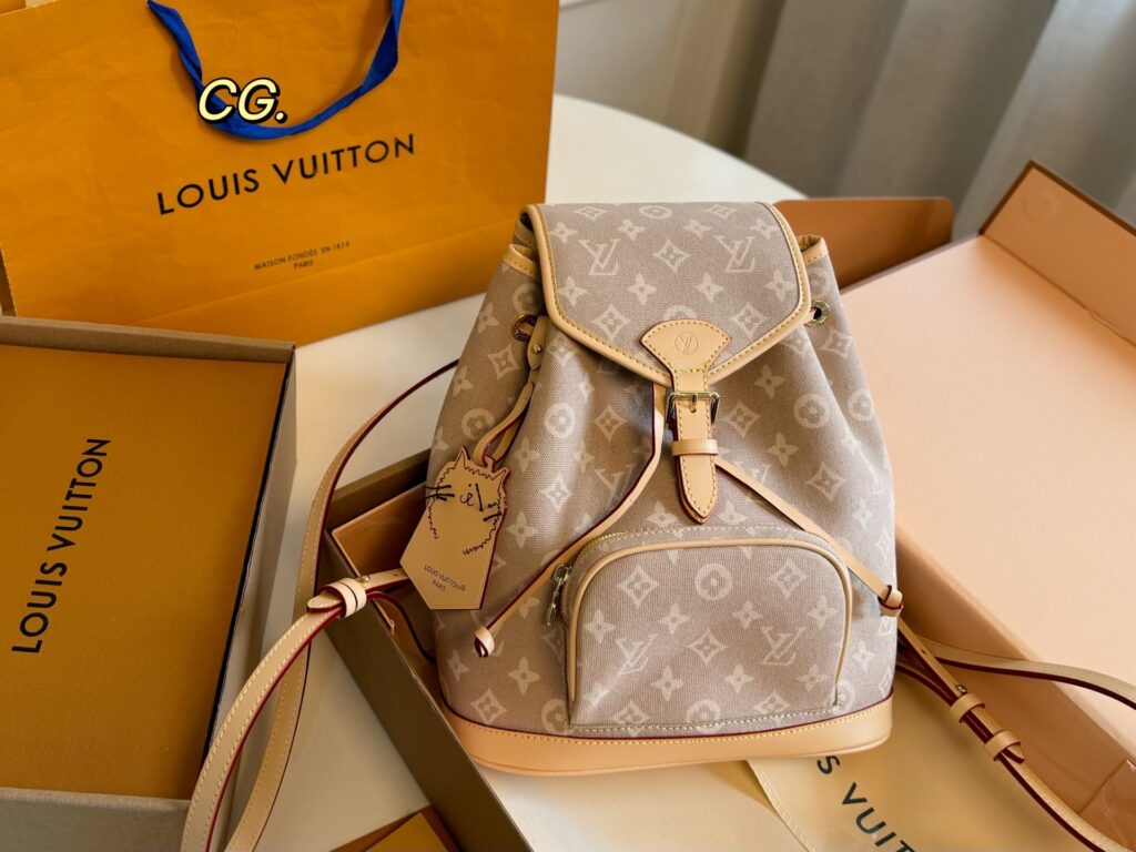 Louis Vuitton Montsouris Denim Backpack 25 x 31 cm editorial product context 1