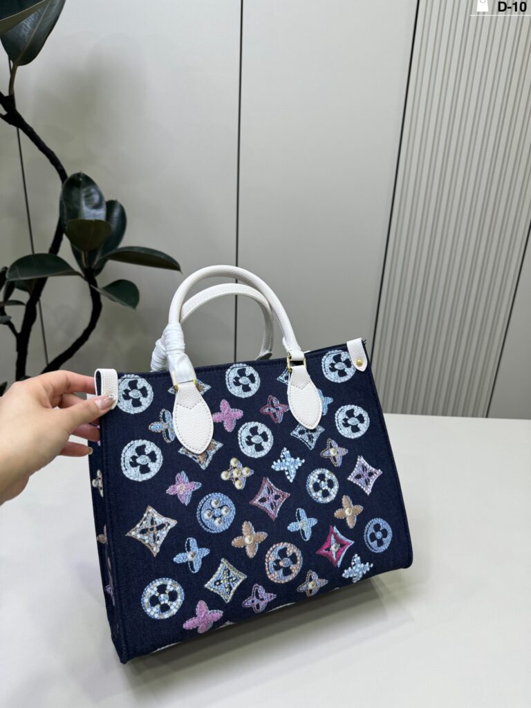 Louis Vuitton Blue Denim Tote Bag editorial product context 1