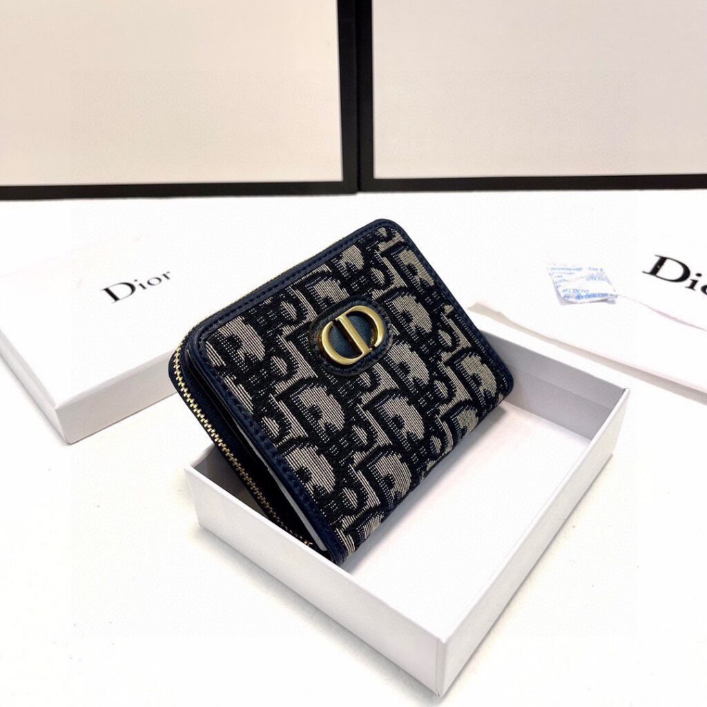 Dior Black Leather Card Holder 11 x 7 cm editorial product context 2