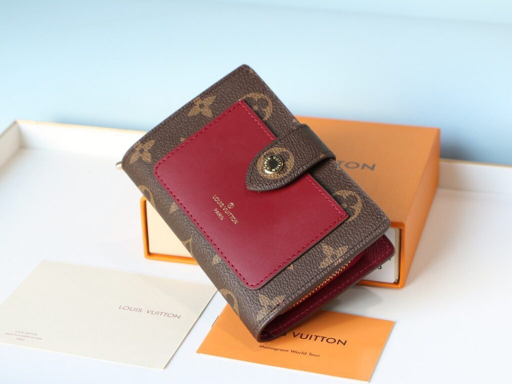 Designer P90 13 x11x3 Juliette Monogram Giant Wallet 1.9 x editorial product context 2