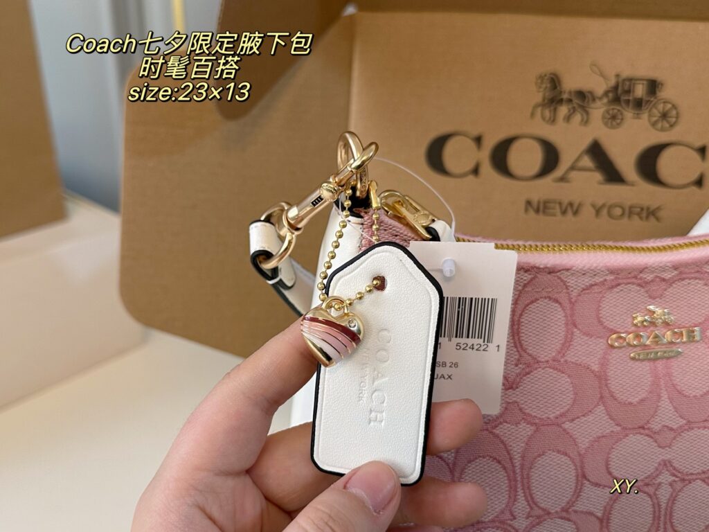 Coach Teri Pink Canvas Crossbody Bag 23 x 13 cm editorial product context 3