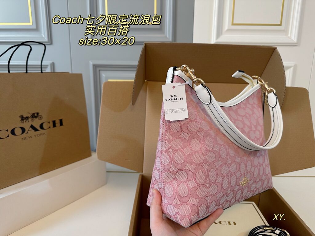 Coach Laurel Pink Canvas Crossbody Bag 30 x 20 cm editorial product context 2