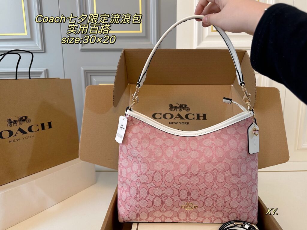 Coach Laurel Pink Canvas Crossbody Bag 30 x 20 cm editorial product context 1