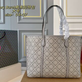 Luxury P145 size 34 27 TB Tory Burch Large Tote Bag