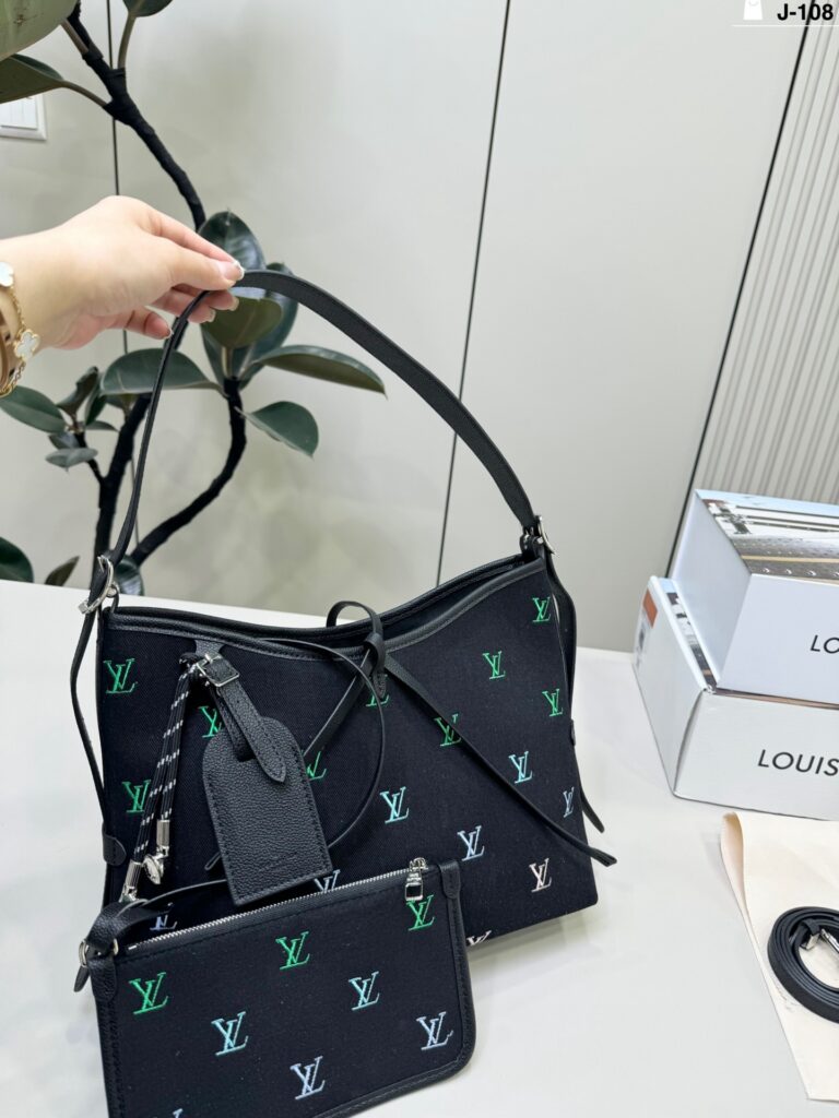 Louis Vuitton Carryall Black Canvas Bag 29 x 24 cm editorial product context 1