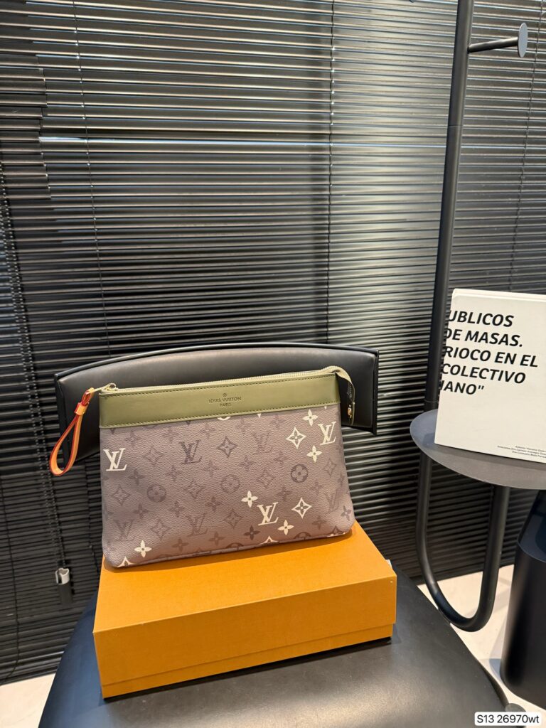 Louis Vuitton Black Calfskin Leather Clutch editorial product context 3