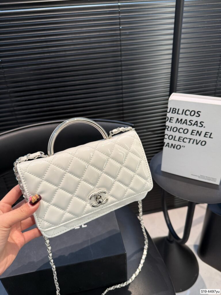 Chanel Woc Hardware Metal Silver Crossbody Bag editorial product context 3