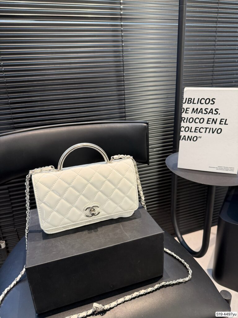 Chanel Woc Hardware Metal Silver Crossbody Bag editorial product context 2