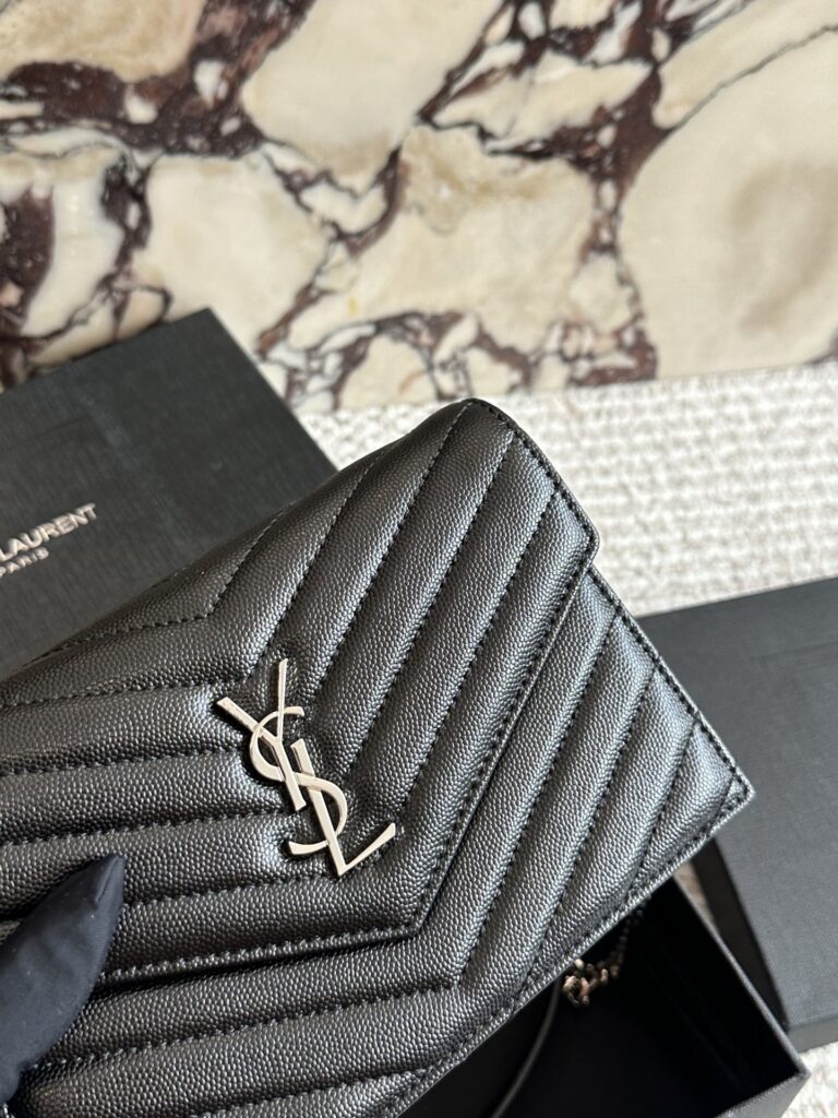 Saint Laurent Woc Leather Crossbody Bag 20 cm editorial product context 2