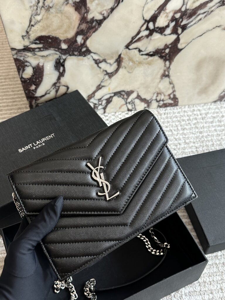 Saint Laurent Woc Leather Crossbody Bag 20 cm editorial product context 1