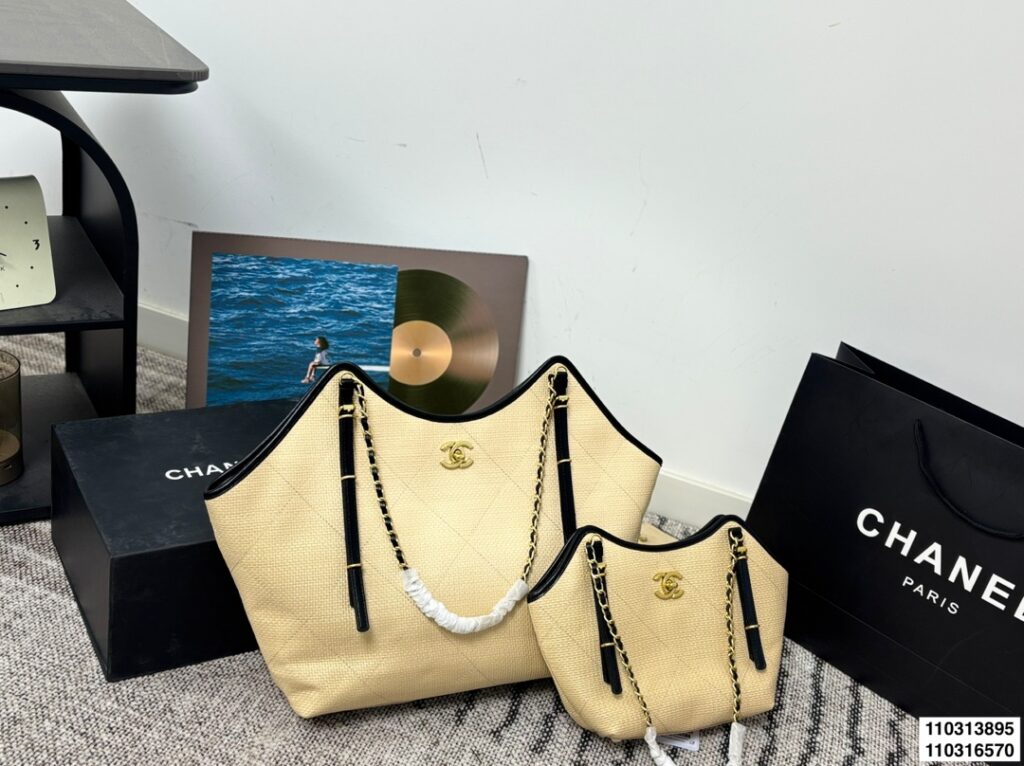 Chanel Small Leather Tote Bag editorial product context 2