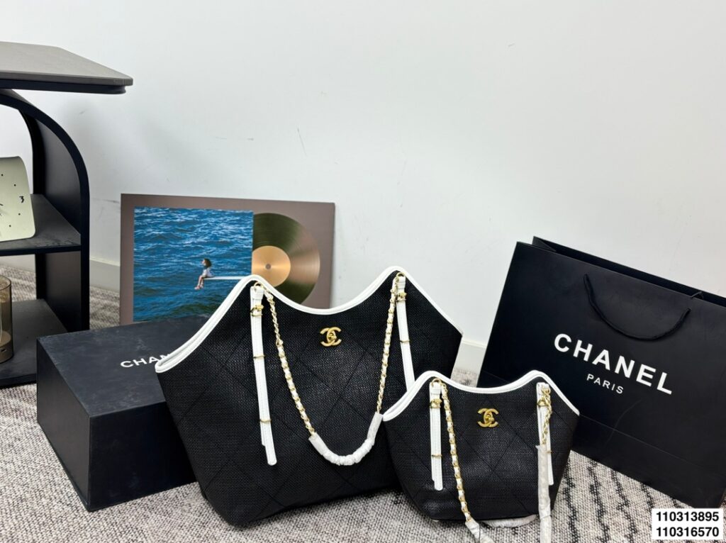 Chanel Small Leather Tote Bag editorial product context 3