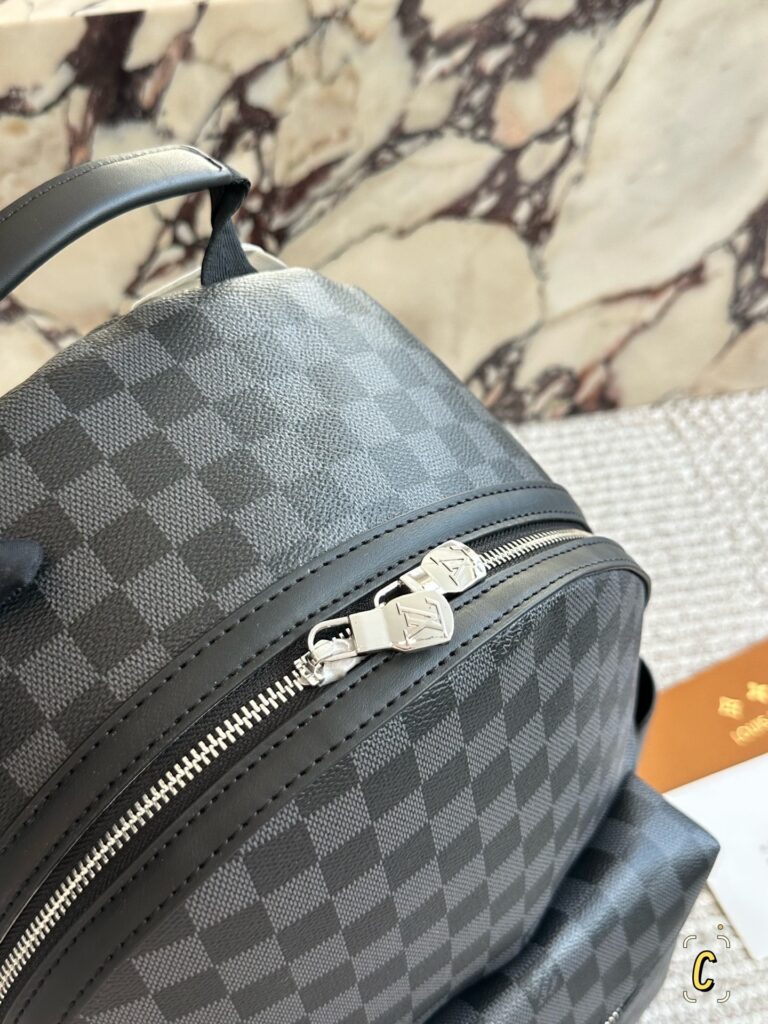 Louis Vuitton Logo Black Backpack 36 x 28 cm editorial product context 2