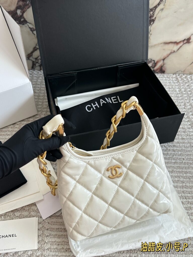 Chanel Ait Black Denim Crossbody Bag 20 cm editorial product context 2