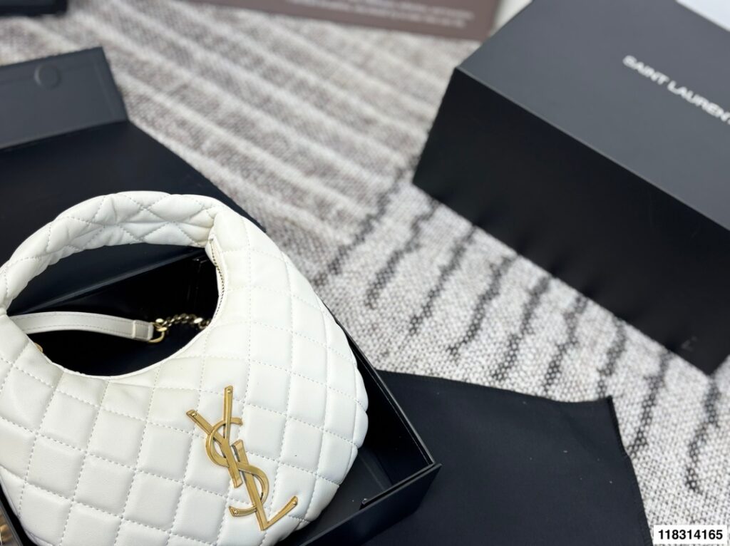 Saint Laurent Baby Icare Black Leather Handbag editorial product context 2