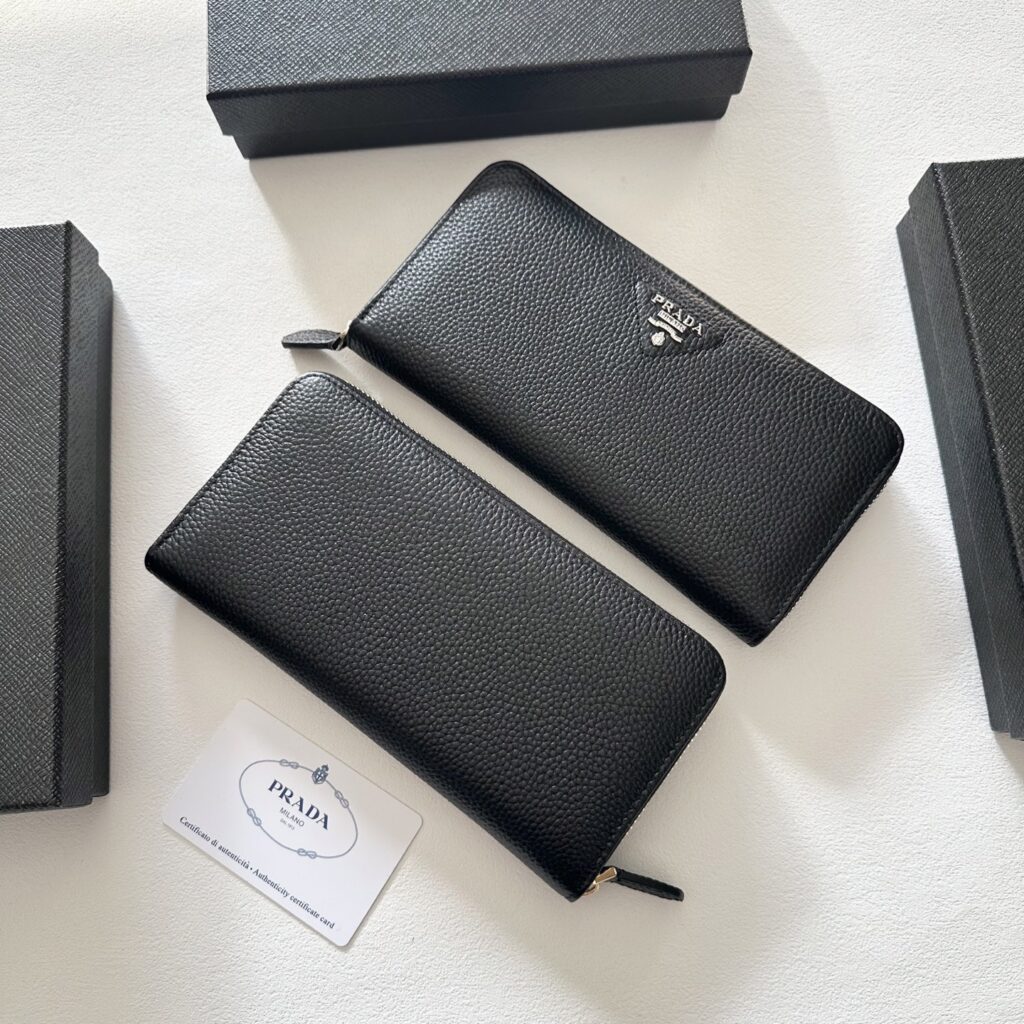 Prada Black Leather Bag 20 x 10 cm editorial product context 3