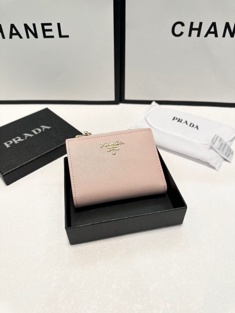Prada Black Leather Wallet 11 x 10 cm editorial product context 3